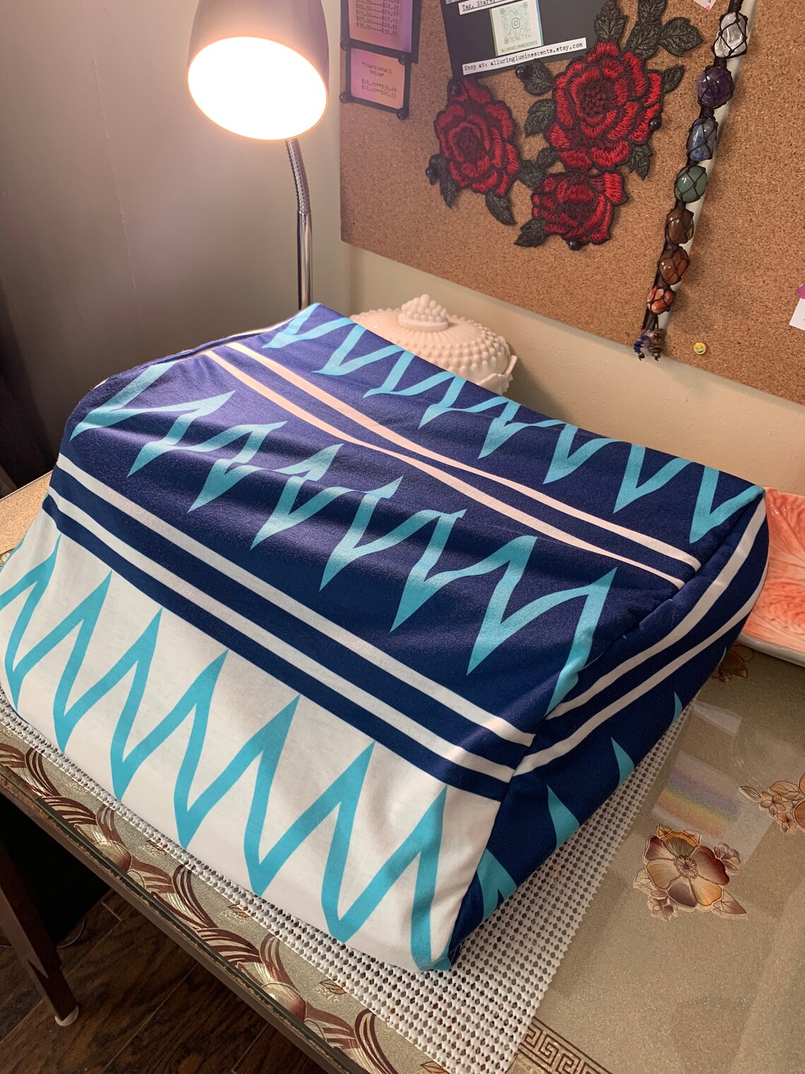 Blue Pattern Typewriter Cover Etsy