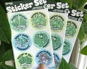 Retro Houseplant Sticker Set 12 Pack