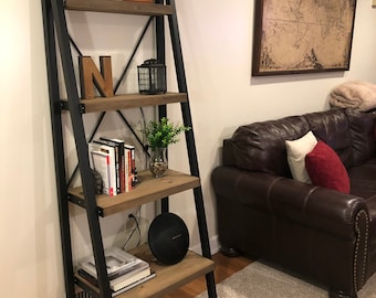 Industrial Ladder Shelf FREE SHIPPING Farmhouse Reclaimed
