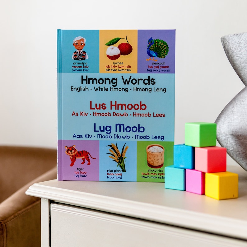 Hmong Words Lus Hmoob Lug Moob Bilingual Hmong Language Etsy