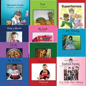 Hmong Early Reader Bundle: 11 pack --Bilingual Hmong Children&#39;s Book-- for babies, toddlers, pre-k, kindergartners, ELL, ESL of all ages
