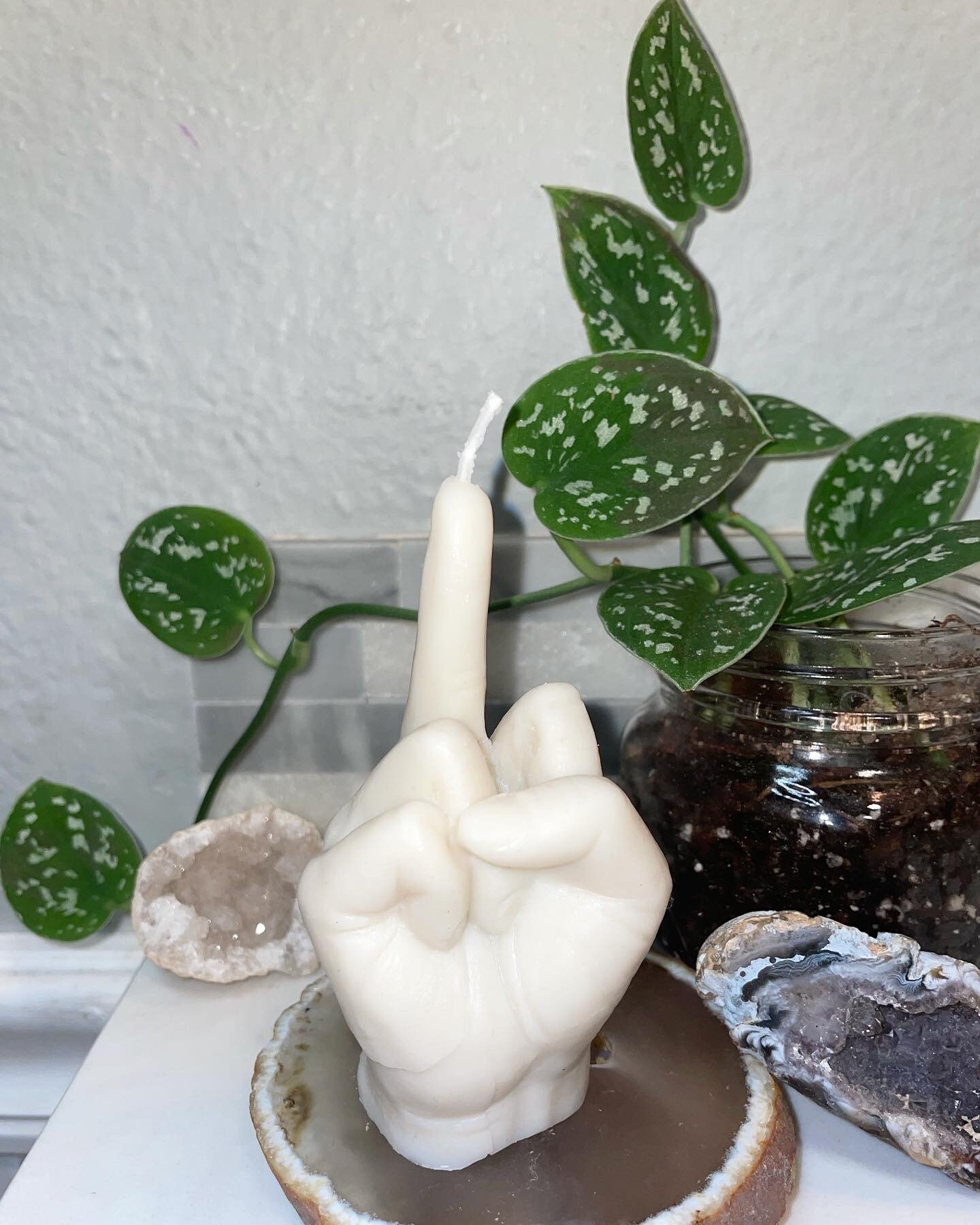Middle Finger Hand Candle - Rowe Boutique