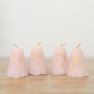 Pink mini ghost candles/ fall/ Halloween/ fall candles/ ghosts/ Halloween candles