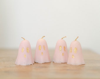 Pink mini ghost candles/ fall/ Halloween/ fall candles/ ghosts/ Halloween candles