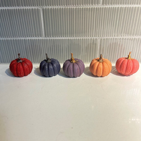 mini pumpkin candles/ Choose how many/ pumpkins/ fall candles/ Halloween candles/ fall decor