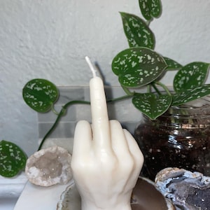 Middle finger candle