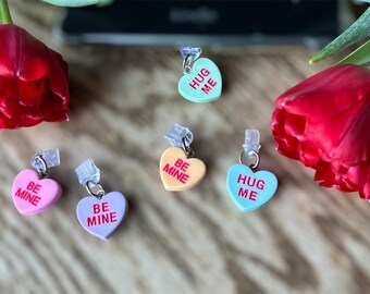 Valentines conversation heart Kindle, USB-C/ Mirco USB/Iphone/Ipad plug charm