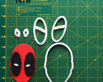 Deadpool Cookie Cutter Deadpool Fondant Cutter Deadpool Party Deadpool Birthday Deadpool Baby Deadpool Cake Topper Deadpool Invitation