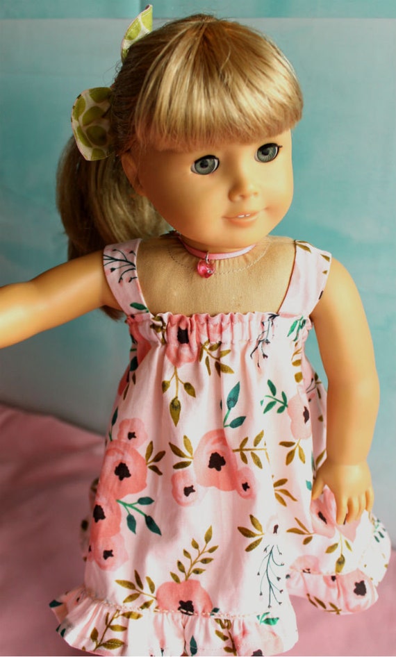 Floral Pajamas for 18 inch American Girl Dolls
