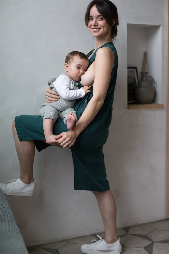 dress for breastfeeding Virgo - (breastfeeding Friendly) beautiful sleeves and is slot:2:30pm stylish breastfeeding dresses for special occasions button_1 ZARA NWT WOMAN SS24