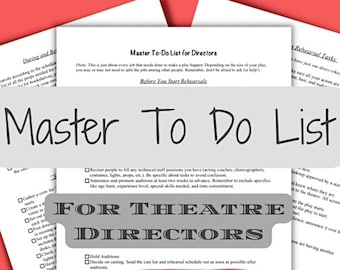 Liste de choses à faire pour les directeurs de théâtre