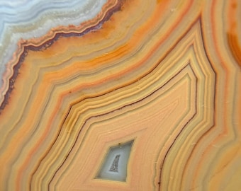Java Lace Agate Cabochon: 46ct - Lapidary Mineral Designer Cab Gemstone Gem Jewelry Necklace Pendant Orange Red White