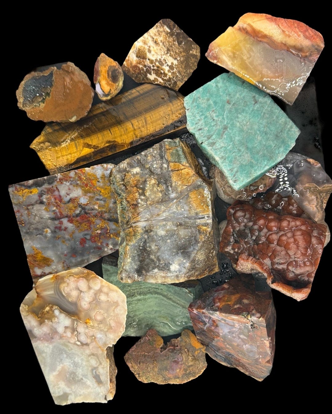 MIXED ROUGH Rock Cuttings - 10LBS - Small End Cuts Drop Scraps Mineral ...