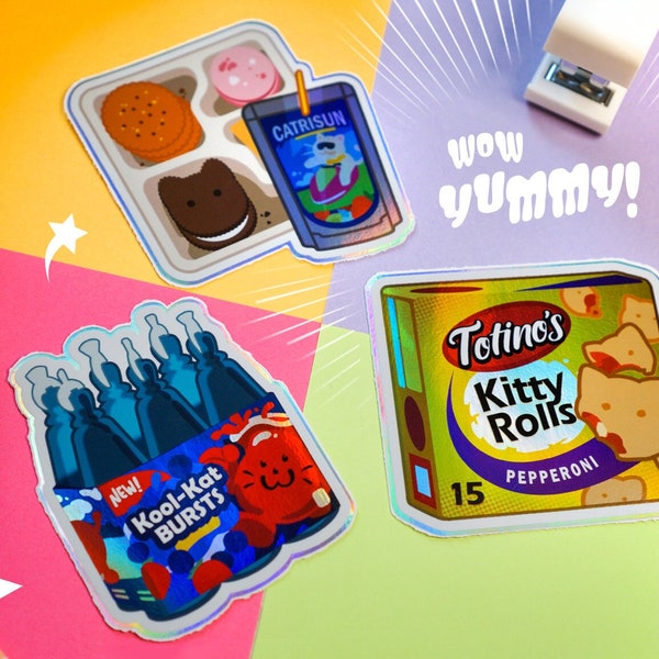 Nostalgic Snacks Sticker Set (Holographic)