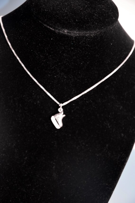 Ice skating necklace,  Sterling Silver Skate Pend… - image 6