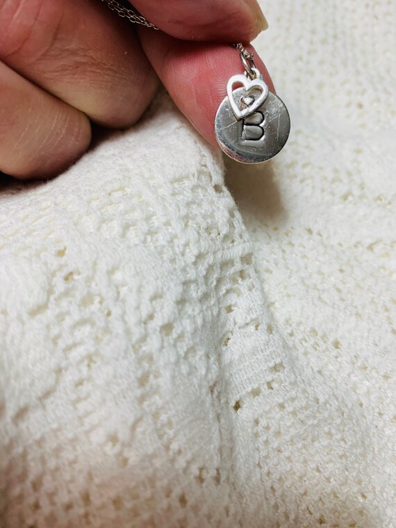 Minimalist Sterling Silver Monogram Letter Neckla… - image 5