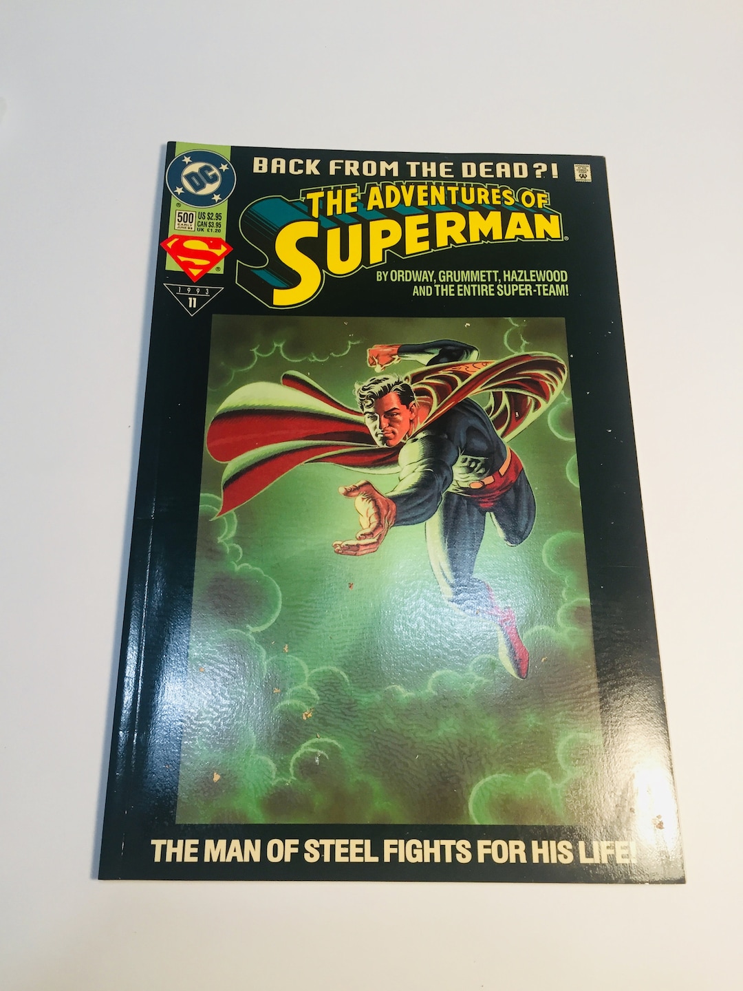 Vintage 1993 Superman Comic Book, Back From the Dead, Superhero