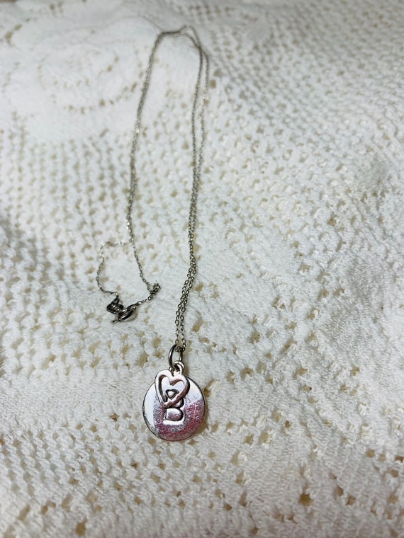 Minimalist Sterling Silver Monogram Letter Neckla… - image 2