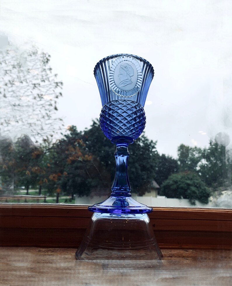 Cobalt Blue Glassware Fostoria Coin Glass Avon Blue Glass Etsy