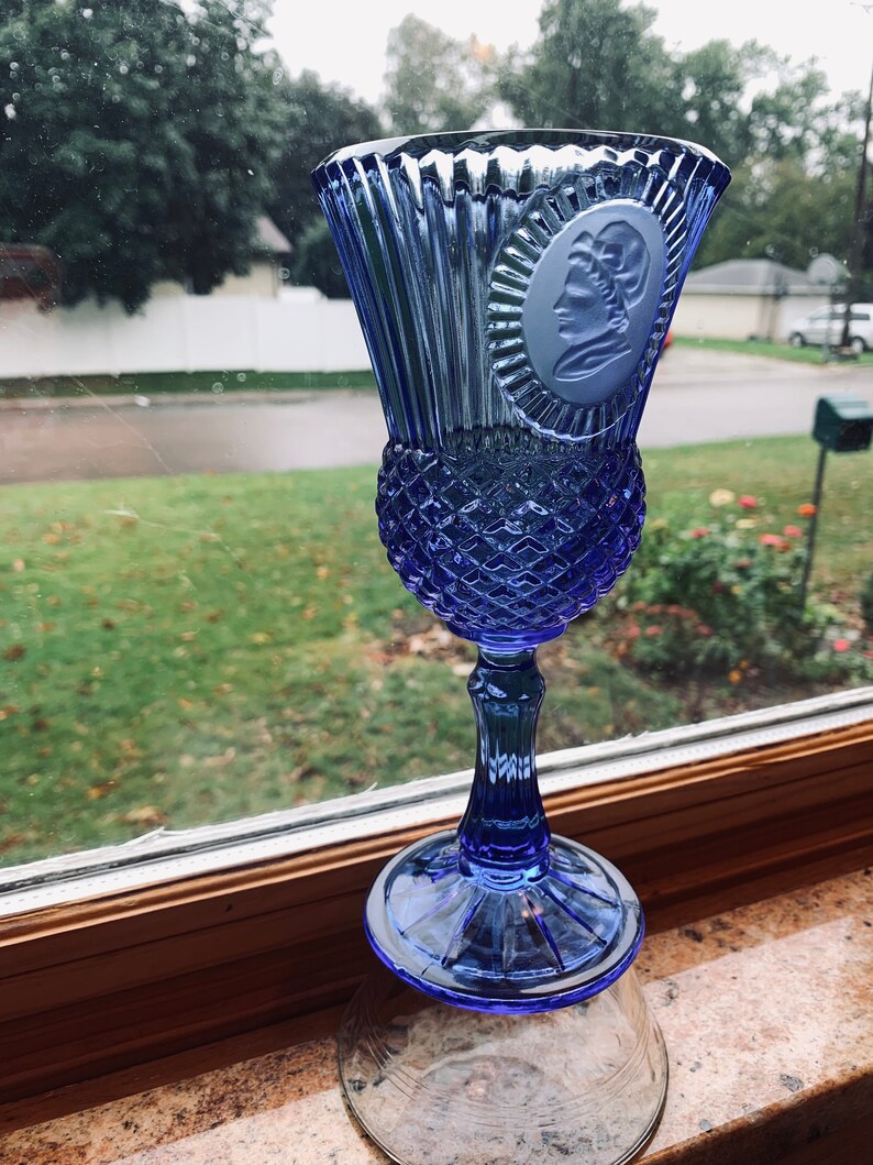 Cobalt Blue Glassware Fostoria Coin Glass Avon Blue Glass Etsy