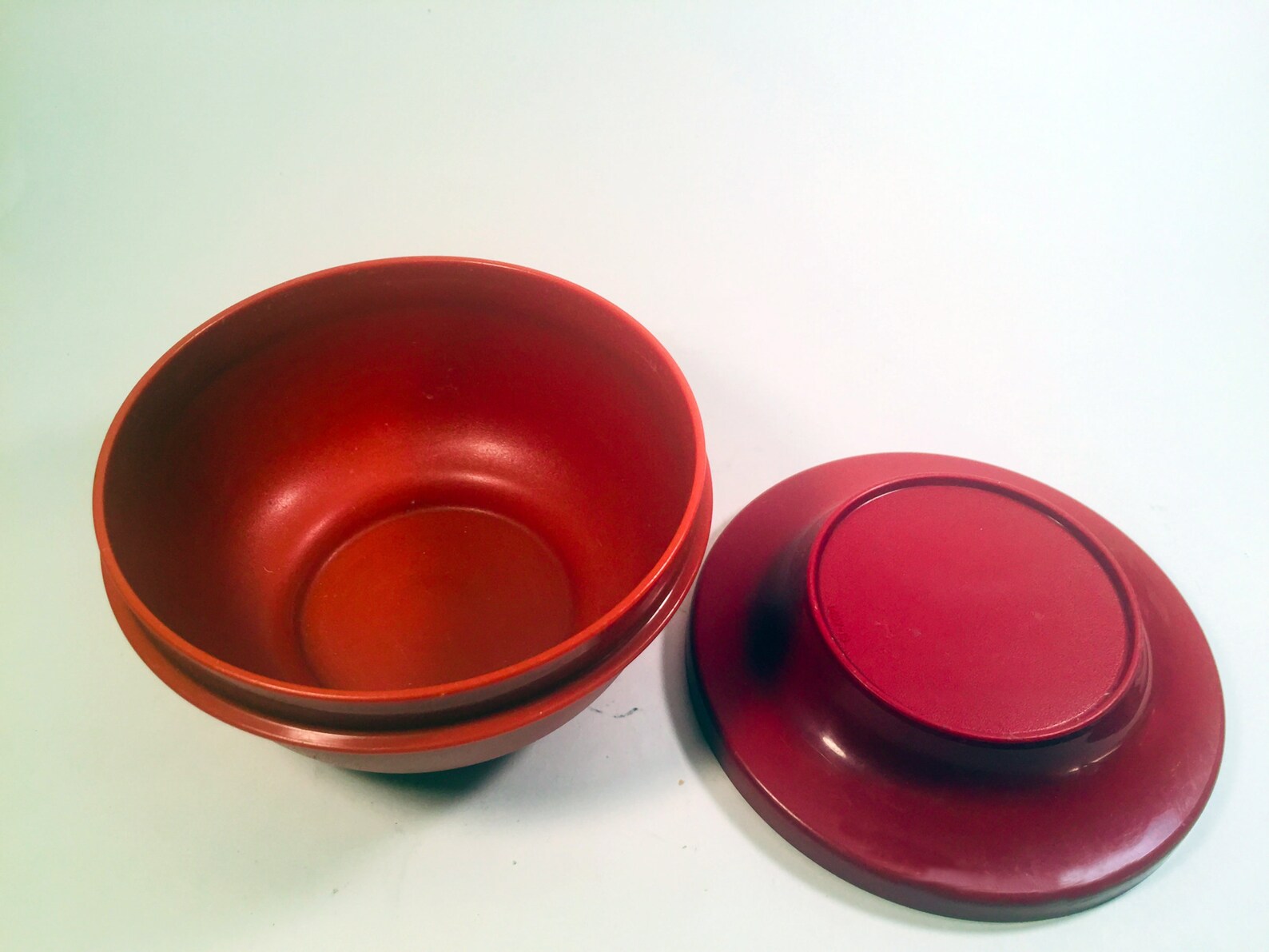 Red Tupperware Oriental Bowl Bot de reemplazo con tapa 143617 Etsy