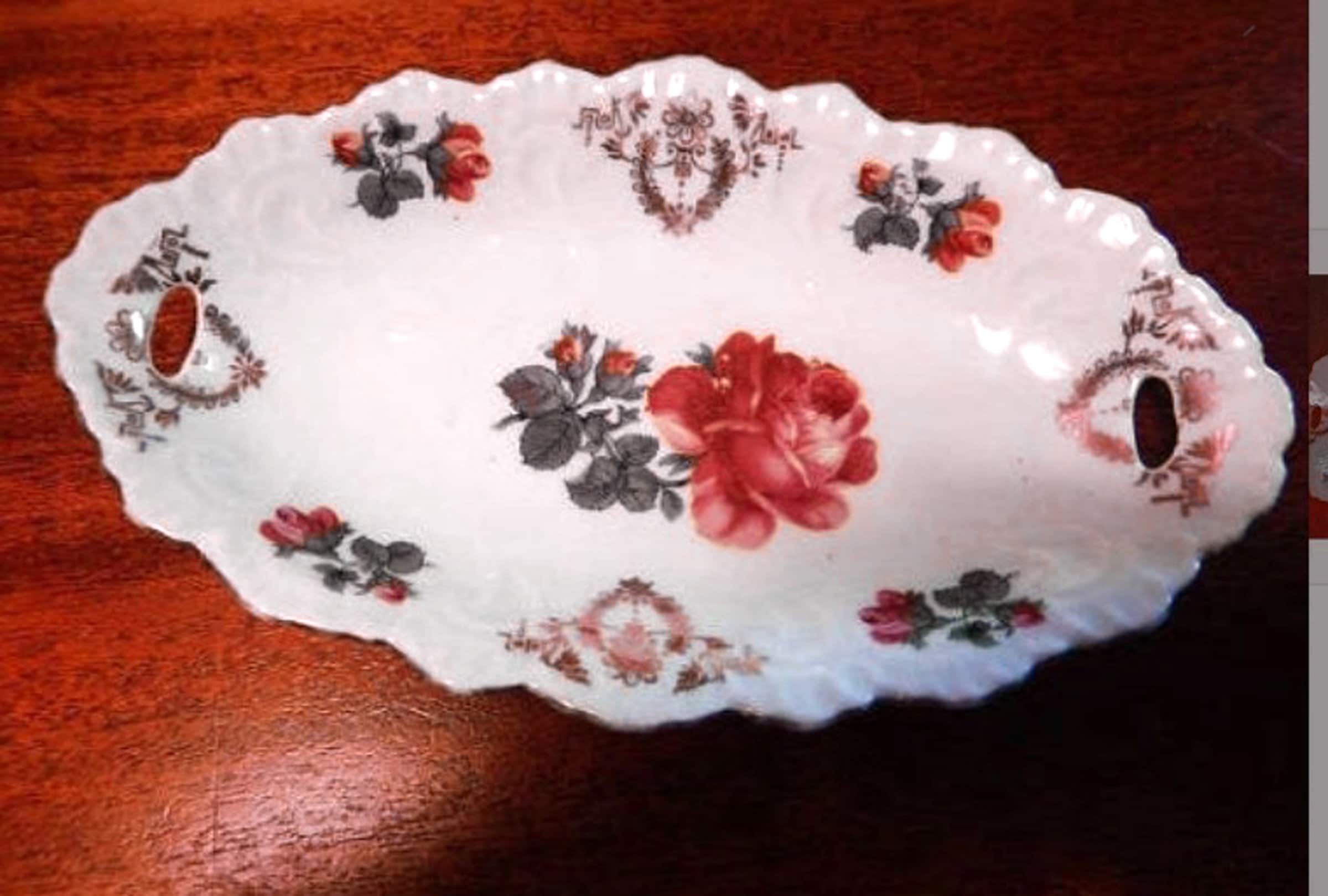 Bavarian Porcelain Dresser Tray Small Jewelry Tray Vanity Etsy