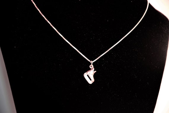 Ice skating necklace,  Sterling Silver Skate Pend… - image 5