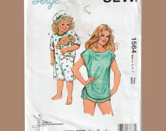 裁縫パターン Kwik Sew 3589 子供用パジャマ、サイズ 6-10、未カット