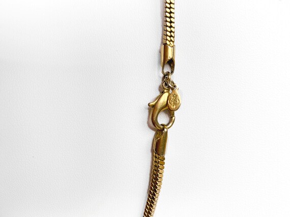 Round Snake Chain Necklace, Gold Plated  Choker, … - image 6