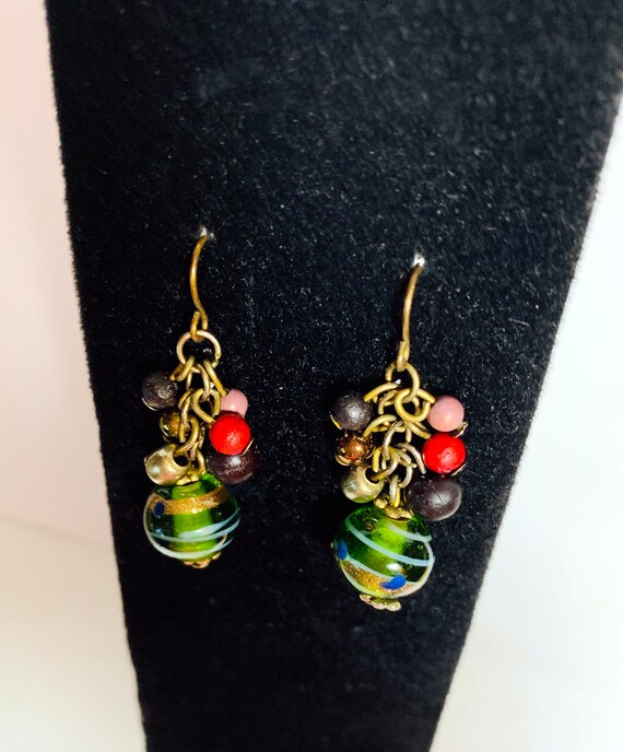 Olive Green Earrings,  Cascading Earrings,  Water… - image 5