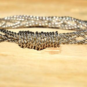 Handcrafted Braided Silver Bracelet for Men - Minimalist Unisex Jewelry