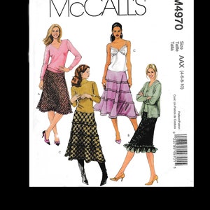 McCalls M4970 Women&#39;s Tiered Ruffle Skirt Sewing Pattern - Midi, Summer