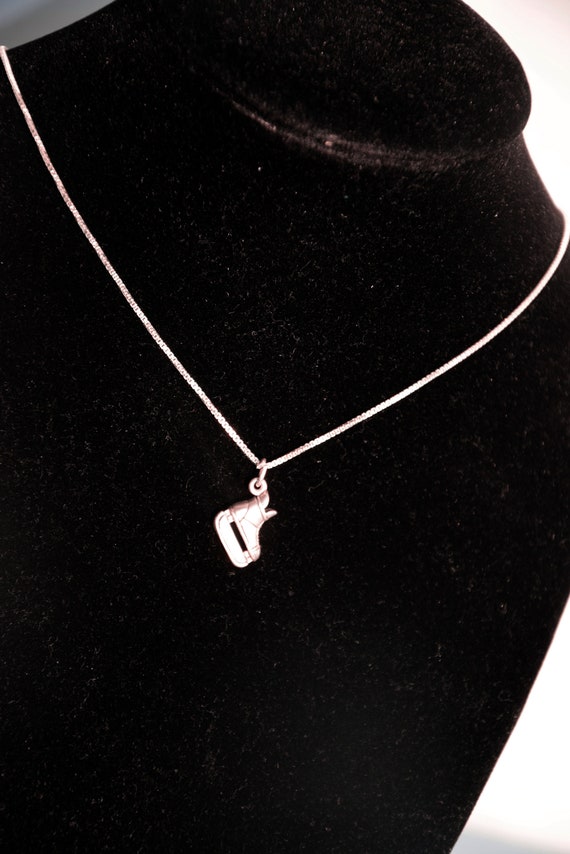 Ice skating necklace,  Sterling Silver Skate Pend… - image 8