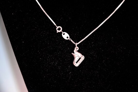 Ice skating necklace,  Sterling Silver Skate Pend… - image 3
