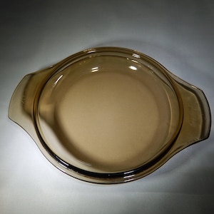 Tapa para cazuela de vidrio vintage Pyrex Visions Amberina, fabricada en Inglaterra