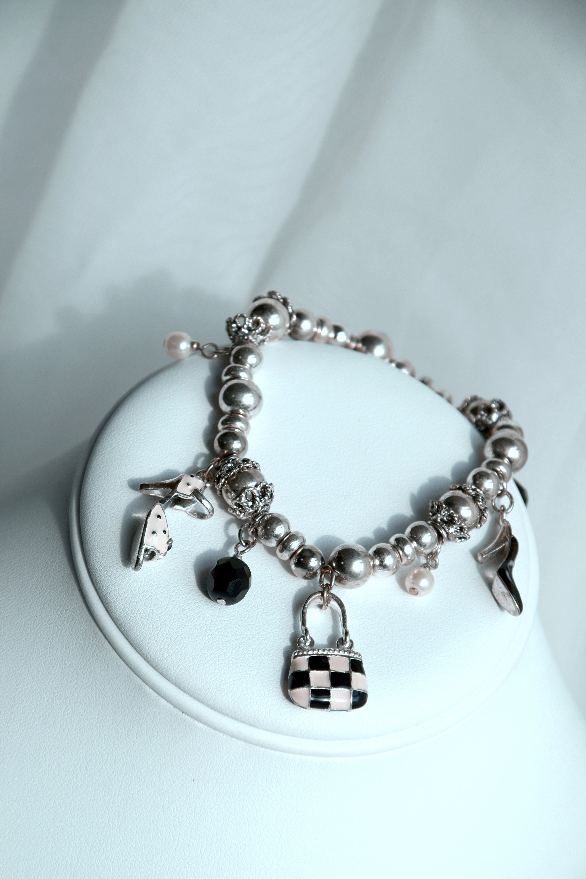 Cute Charm Bracelet Enamel Charm Bracelet High Heel Etsy