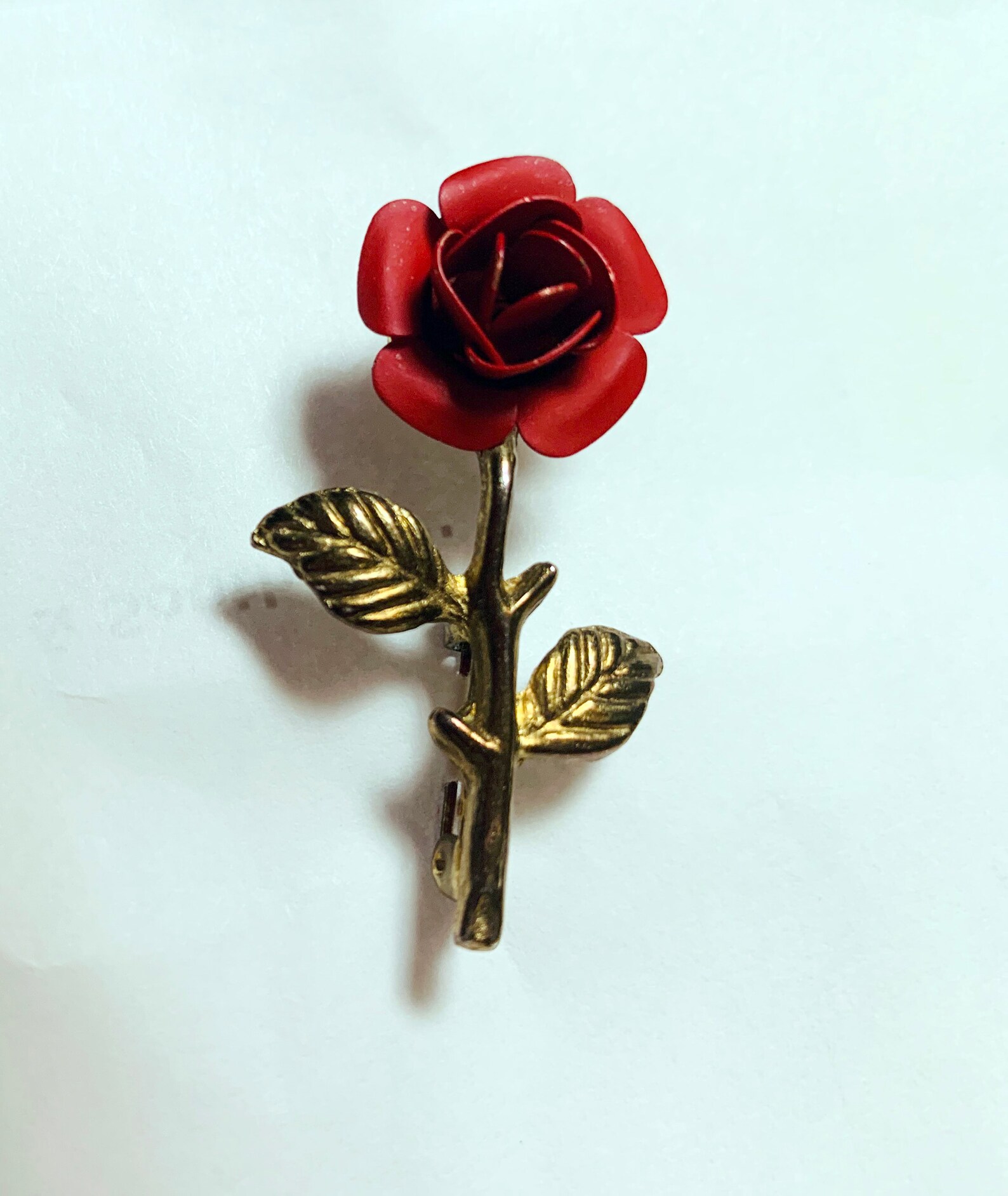 Red Rose Brooch Red Roses Pin Red Flower Pin. Bridal Etsy