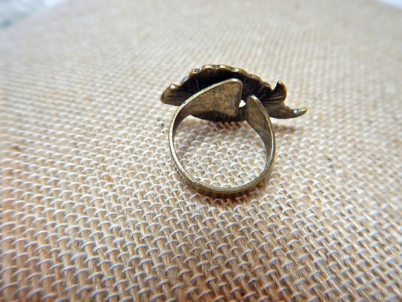 Adjustable Nature-Inspired Copper Botanical Ring … - image 3