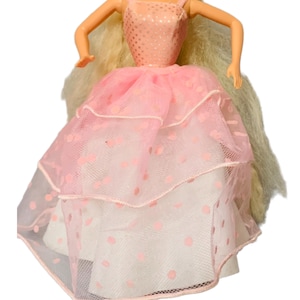Vintage 11.5 Doll Outfits: Curvy Clothing, Flocked Dress, Evening Wear