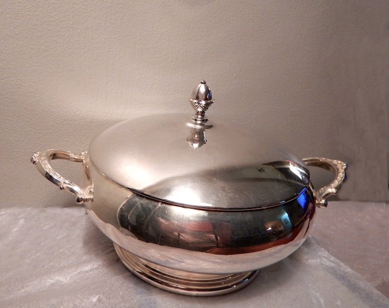 Wallace Silver Compote Bowl Casserole Dish With Lid Silver Etsy