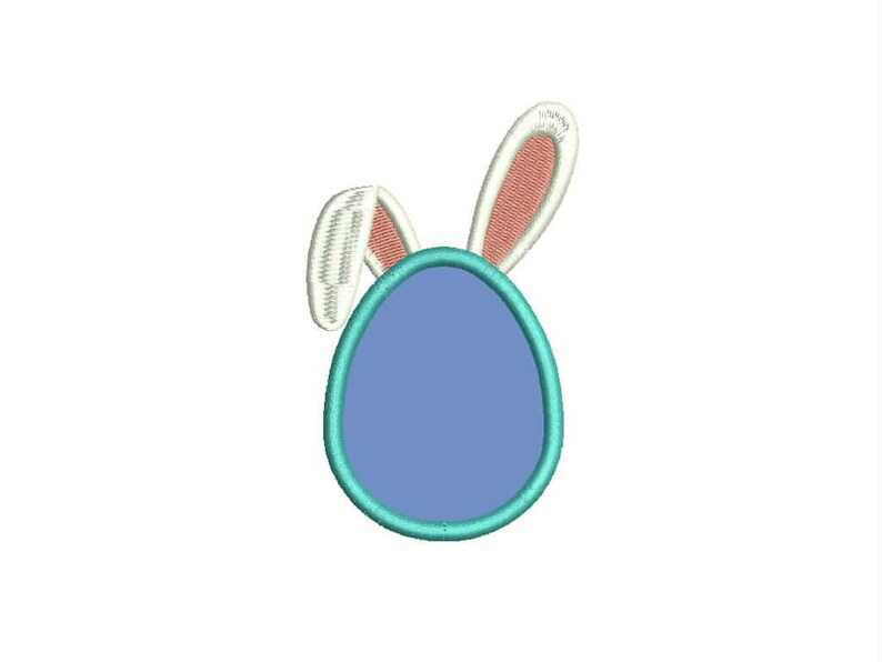 Machine Embroidery Design File. Easter Bunny Egg Applique Design 6 sizes