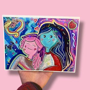 Adventure Time P.B & M 6x8” Holographic Print