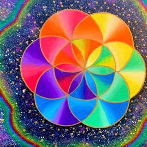 Flower of Life 6x8” Holographic Print (Pre-Order)