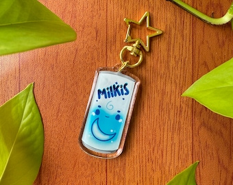 Milkis Keychain | Asian Snacks | Drinks | Acrylic Charm