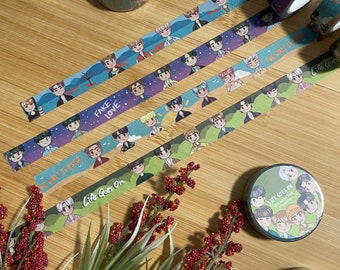 BTS Washi Tape | Masking Tape | Bullet Journal | Kpop | Planner Tape | Life Goes On | Permission to Dance | Spring Day | Fake Love
