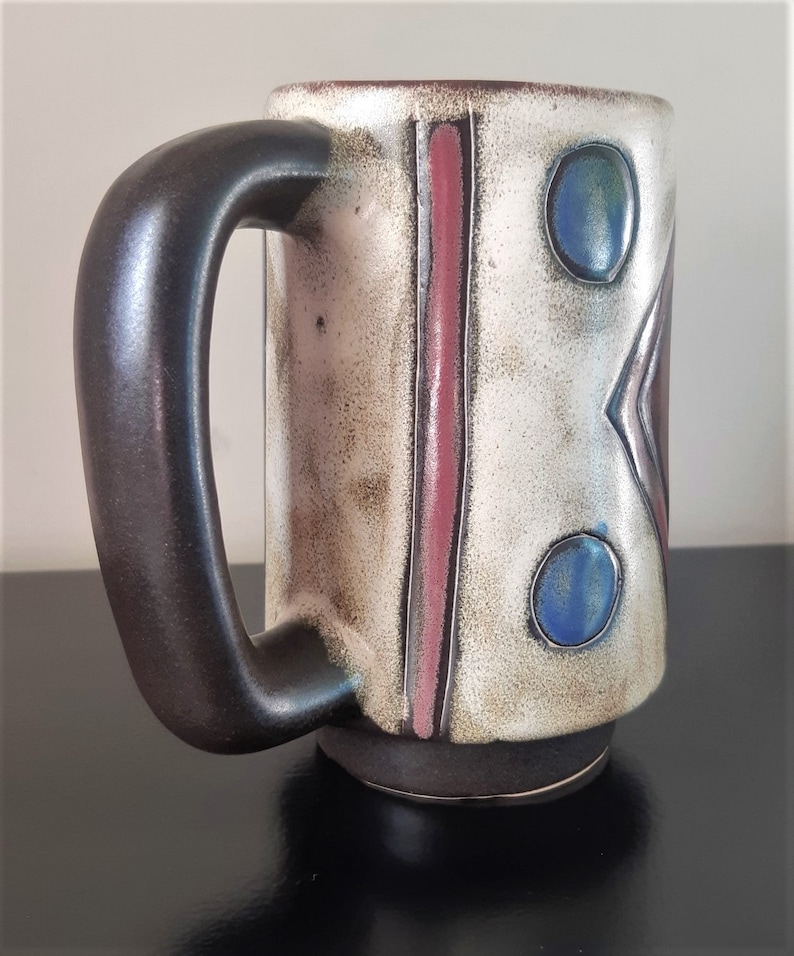Large Vintage Mara Mexican Pottery Face Mug / Coffee Mug / Etsy