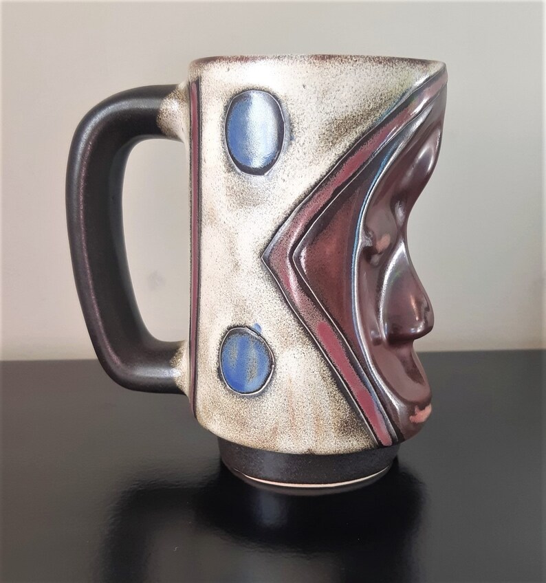 Large Vintage Mara Mexican Pottery Face Mug / Coffee Mug / Etsy