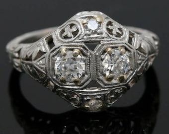 Edwardian Platinum Diamond Ring