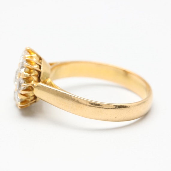 18K Yellow Gold Vintage Diamond Ring - image 5