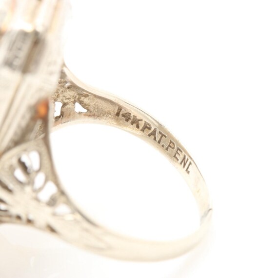 Antique 14K White Gold Cameo Locket Ring With Photograph Etsy Canada
